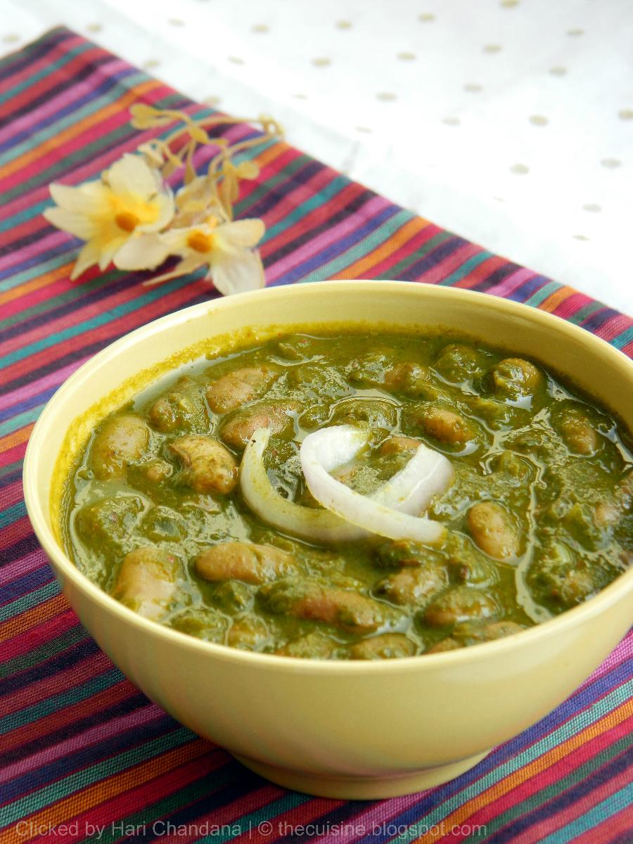 Rajma Palak Recipe ~ Pinto Beans in Spinach Gravy - Blend with Spices