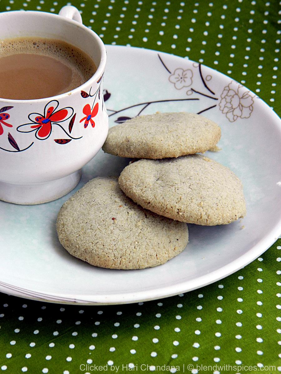 Pearl Millet Almond Cookies Recipe (Eggless) - Blend with 