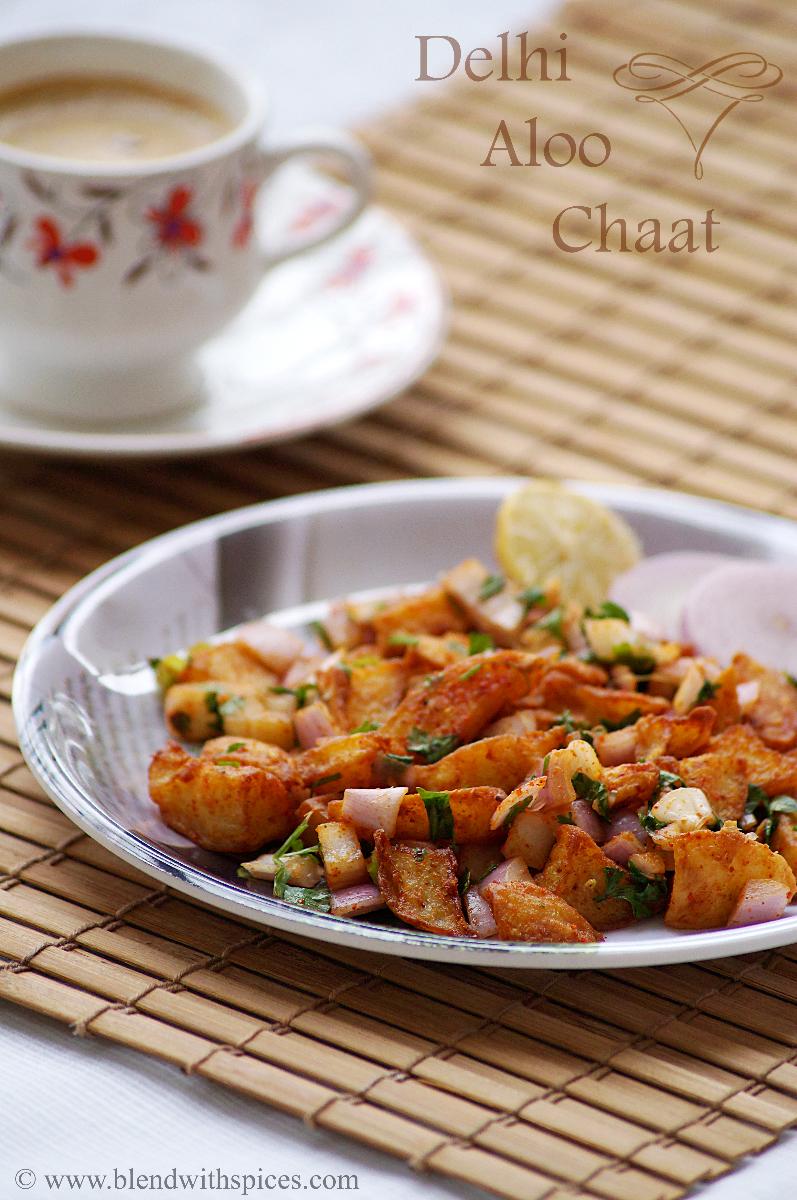 Delhi Style Fried Aloo Chaat Recipe - Blend with Spices