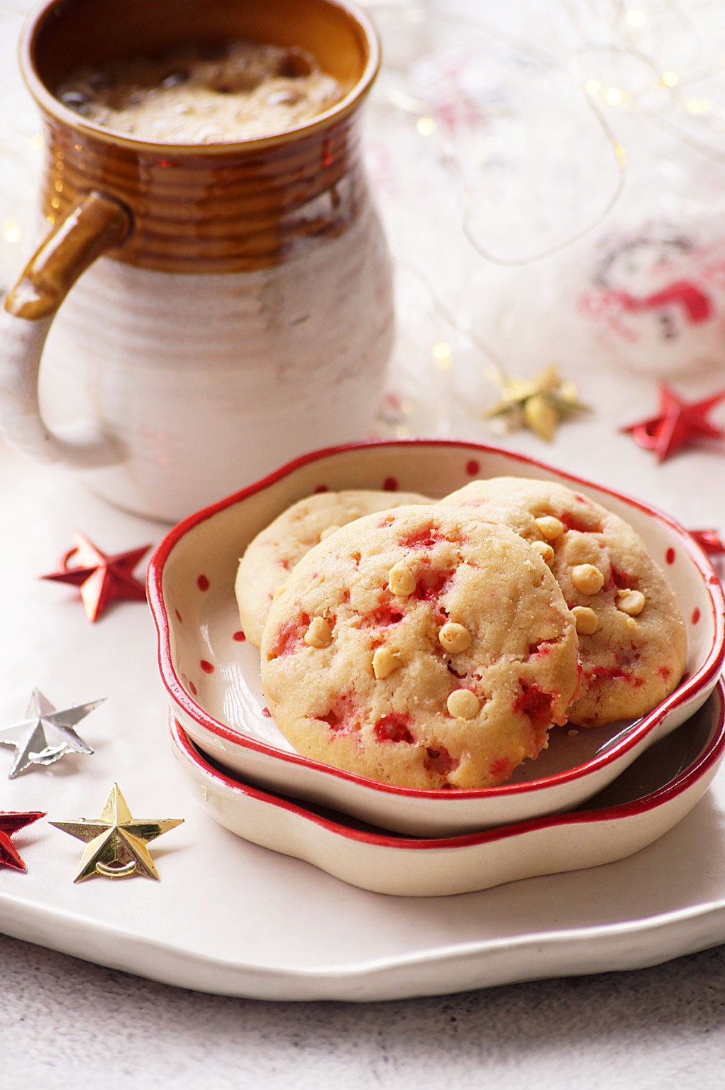 Peppermint White Chocolate Cookies